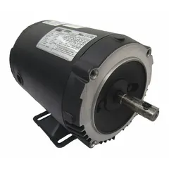 This 1/2 hp, 3-phase AC motor features a C-Face with rigid base mount and an Open Drip Proof (ODP) enclosure. It operates at 1,765 RPM with nameplate voltage 230/460V AC and full load current 1.72/0.861 A at 60 Hz. Suitable for industrial equipment such as pumps, fans, conveyors, and machine tools.