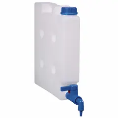 Slimline Rectangular Carboy with Spigot, 1.32 gal, Polypropylene, 335 mm x 65 mm x 335 mm