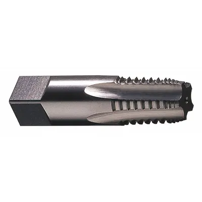 CLE-LINE Pipe and Conduit Thread Tap: 1/2"-14 NPT, 5 Flute, Semi-Bottoming Chamfer - Interrupted-Thread Pipe Taps