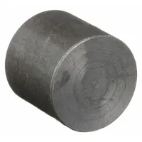 This steel pipe cap features 3/8 inch NPT threads and is rated Class 3000 with a maximum operating pressure of 2000 psi at 150°F. It is used to seal the end of threaded pipe in high-pressure industrial piping systems for steam, water, oil, or gas applications