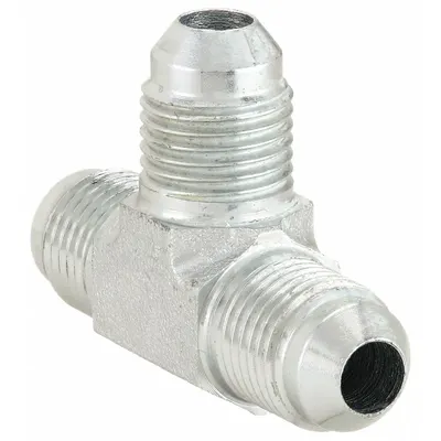 AEROQUIP Hydraulic Hose Adapter: 1/4 in x 1/4 in x 1/4 in Fitting Size, Male x Male x Male - JIC-to-JIC Steel Hydraulic Hose Adapters