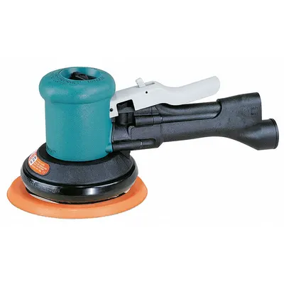 DYNABRADE Air Orbital Sander: 6 in Disc, Hook and Loop, 3/16 in Orbit, Self-Vacuum - Self-Vacuum Random Orbital Sanders