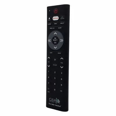 CLEAN REMOTE Remote Control: LG/Philips/RCA/Samsung/Universal, SCR10, Black - Television Remotes