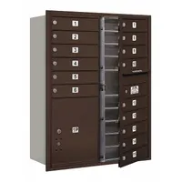 Mailbox: 4C, 16 Doors, Horizontal, 41 3/8 in H x 31 1/8 in W x 16 1/2 in D, Recessed Mounting (MPN 3711D-15ZFU)