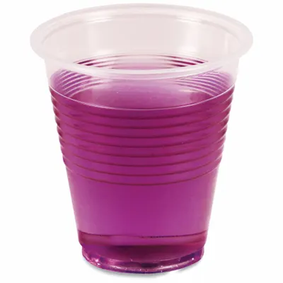 OEM Disposable Cold Cup, 3 oz, Clear Plastic, Unwrapped, Patternless, 125-Pack - Plastic Cold Cups