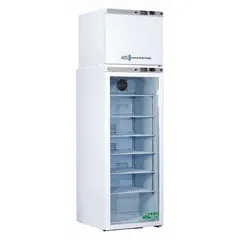 This general purpose lab refrigerator-freezer offers 10.5 cu ft of refrigerator capacity. It features two swing doors with a right hinge, providing organized cold storage for temperature-sensitive samples, reagents, and media in laboratory settings.