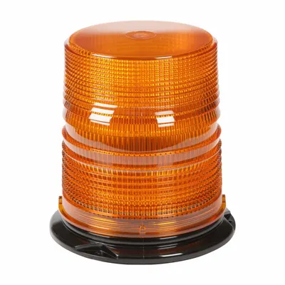 GROTE 78063 Amber LED Flashing Beacon, Pipe Mount, 12-24V DC, SAE Class 2 - Vehicle Flashing Beacons