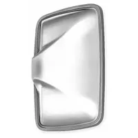 This rectangular flat mirror is designed for the passenger side of driver/passenger vehicles. It measures 10 inches by 6-1/2 inches and is non-heated and non-motorized. Commonly used on trucks, vans, and commercial vehicles to provide a wide-angle view and reduce blind spots