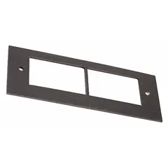 Steel device box cover from the OFR series, designed for use with OFR over-floor raceways. Provides a low-profile outlet plate for communication cabling in commercial environments. cETLus listed. Color: Black.