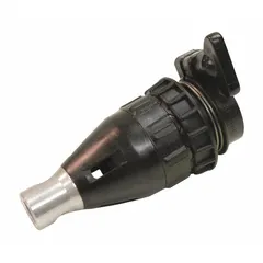 This collated screw autofeed attachment is designed as a drywall nose adapter for compatible screwdrivers. It automates the feeding of screws, streamlining installation in drywall applications.