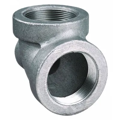 ANVIL Metal Pipe Tee: 2 in x 3/4 in x 2 in, Threaded x Threaded x Threaded, Class 125 - Low-Pressure Threaded Pipe Fittings