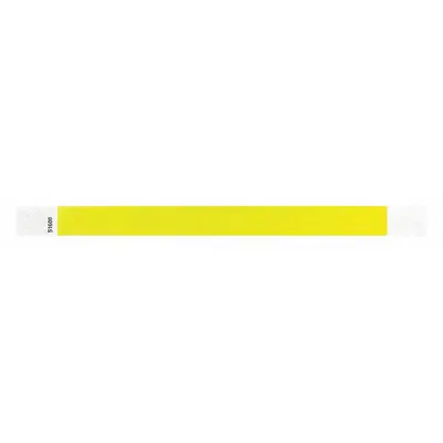 ID Wristband: No Legend, 10 in Overall Lg, 3/4 in Overall Wd, Tyvek, Yellow - Security Wristbands