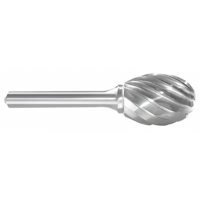 OEM APPROVED VENDOR Aluminum-Cut Oval Bur, SE-3NF, 3/8" x 5/8" Head, 1/4" Shank - Aluminum-Cut Oval Burs