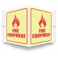 Safety Sign: PETG, Mounting Holes Sign Mounting, 6 in x 8 1/2 in Nominal Sign Size, Glow In The Dark (MPN 480Z63)