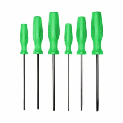 MAYHEW Screwdriver Set: 1-10 Pieces, 6 Pieces, Phillips/Slotted Tip, 16 in Overall Lg - General Purpose Screwdriver Sets