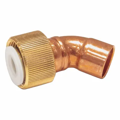 JW WINCO Fluid Valve Connector Piece: For GN 880, 45°, 22 mm Nominal Size, Copper - Fluid Drain Valve Fittings