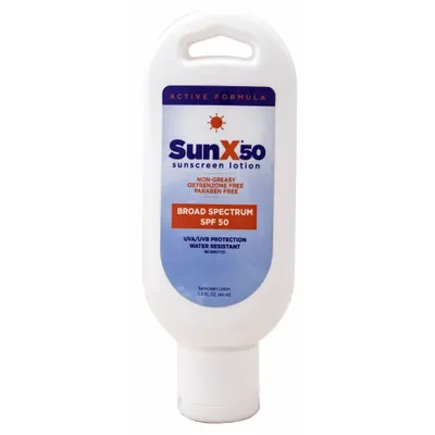 SUNX Sunscreen: 50 SPF, Lotion