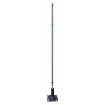POST GUARD Spring-Based Surface Mount Sign Post with Base - Spring-Based Surface Mount Sign Posts with Bases