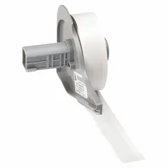 Continuous polyester label roll, 1/2 in wide by 50 ft long, with a gray matte finish for indoor use. Compatible with the M710 printer series. Suitable for industrial identification and marking tasks such as asset tracking, cable marking, and general labeling.