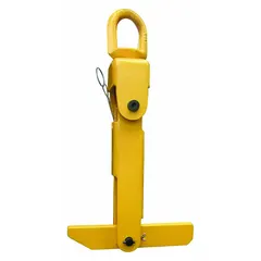 Reel lifter for handling industrial reels of cable, wire, or hose. Supports loads up to 500 lb and fits arbor holes from 1-1/4 in to 2 in diameter. Used in manufacturing, warehousing, and maintenance operations.
