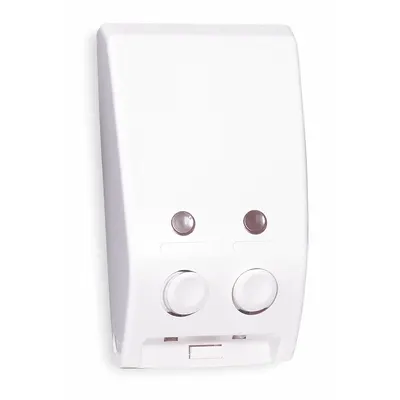 TOUGH GUY Toiletry Dispenser: 10 1/2 in Ht, 6 1/8 in Wd, 3 3/4 in Dp, White - Wall-Mount Dispensers