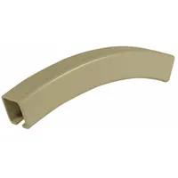 This overhead conveyor track section is a steel, powder-coated vertical curve component with a top radius of 2 feet and a 45-degree angle. It is designed for use with straight track and curves on powered conveyor systems to facilitate directional changes in material handling lines. Pack quantity is 1