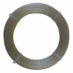 Aluminum baling wire in 9 gauge with 0.114-inch diameter, supplied in 21-foot coils. Oiled finish facilitates handling during manual or automatic tying. Used for securing bales of recyclable materials such as cardboard, paper, plastics, and textiles.