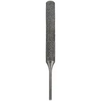 Knurled Pin Punch: 5/64 in Tip Dia, 3/4 in Taper Lg, 2 3/4 in Overall Lg, Round, Steel, Flat, SAE (MPN 21601)