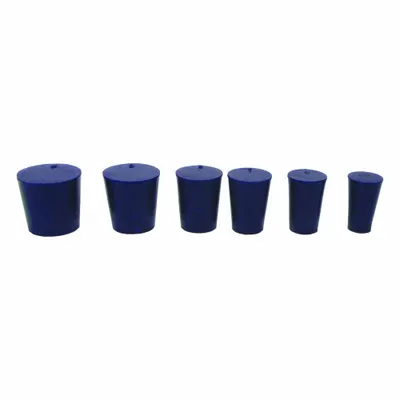 UNITED SCIENTIFIC SUPPLIES Stopper: Silicone, 5 1/2 Stopper Size, 24 mm Bottom Dia, 28 mm Top Dia - Synthetic Rubber Stoppers
