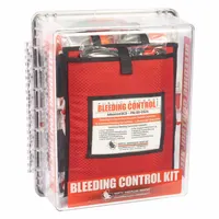 NORTH AMERICAN RESCUE Bleeding Control Kit: Plastic Cabinet, 8 People Served, 80 Components (MPN 80-0526)