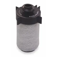 Coalescing replacement filter element for compressed air systems. Constructed with Microglass media, rated for 1 micron particulate removal. Used to remove liquid aerosols and particulates from compressed air lines.