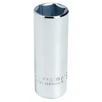 PROTO Socket: SAE, 1/2 in Drive Size, 7/16 in Socket Size, 6-Point, Deep, Chrome, Not Tether Capable (MPN J5314H)