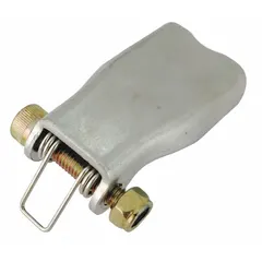 This safety latch assembly is a replacement part for Dayton lever chain hoists with a 3,000 lb load capacity. It secures the hook opening to prevent loads from slipping off during lifting operations. Typical applications include industrial maintenance, construction, and material handling tasks where hoist hook safety is required.