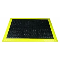 Interlocking Drainage Mat Kit: Interlocking Drainage Mat Kit, 3 1/2 ft x 5 ft, Diamond Grid, Vinyl (MPN A2BZ2)