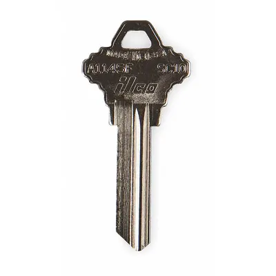 KABA ILCO Key Blank: Compatible with Schlage Locks, F Keyway Type, Key ID # SC10 - Door Lock Key Blanks