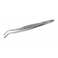 AVEN Tweezers: Stainless Steel, Round, Bent Tip, 2.4 mm Tip Thick (MPN 18491)