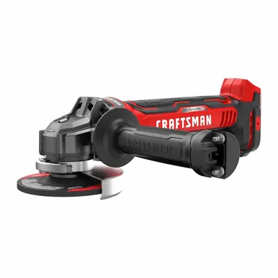 CRAFTSMAN Angle Grinder: 4 1/2 in Wheel Dia, Brushless Motor, 20V DC, Std Head, Barrel Grip Grip - Craftsman Cordless Angle Grinders