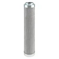 Cartridge-type hydraulic filter with cellulose media. Inside diameter 1 in, outside diameter 1 3/4 in. Includes integral gasket. Compatible with hydraulic fluid. Used in industrial hydraulic systems to remove contaminants and protect components
