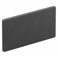End Cap: 45 Series, Metric, 90 mm x 4 mm x 45 mm, Black, ABS, Dust Cover, Matte, Double, 2 PK (MPN 12259-2)