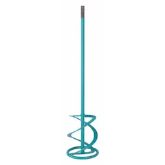 Single paddle for mixing medium-viscosity materials. Features Hexafix Quick-Disconnect coupling for rapid attachment changes. Suitable for blending construction materials such as concrete, mortar, and grout.