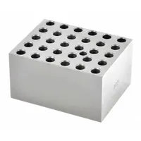 OHAUS Modular Block: Anodized Aluminum, 1 7/8 in Overall Wd, 2 3/4 in Overall Lg, 30 Wells (MPN 30400158)