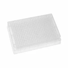 This 384-well plate is made of colorless polystyrene with square wells of 0.2 mL capacity and 3.6 mm diameter. It is RNase/DNase free, suitable for high-throughput screening, sample storage, and molecular biology workflows such as PCR and qPCR.