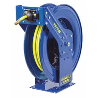 Spring Return Hose Reel: 50 ft (3/8 in I.D.), 3/8 in MNPT, 300 psi Max Op Pressure, Brass, Blue (MPN TSH-N-350-HV)