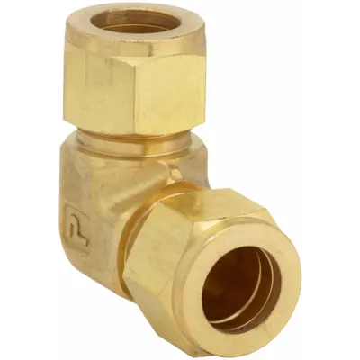 PARKER Double-Ferrule Brass Compression Fitting Elbow - Double-Ferrule Brass Compression Fittings