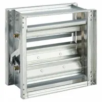 11.75"H-W 5"L GStl Volume Control Dampr: 5 in L, 11 3/4 in H, 11 3/4 in W, Hat Channel, Single (MPN 2LRY7)