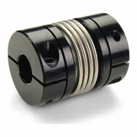RULAND MANUFACTURING Bellows Coupling: 1 3/4 in Bore Dia 1, 1 3/4 in Bore Dia 2, Aluminum, Clamp On (MPN BC50-28-28-A)