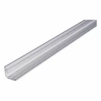 LORIENT Smoke and Draft Seal: Fin, Self-Adhesive Mounting, Std, Flex Elastomer/Rigid PVC, Clear (MPN 5025CL-84)