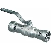 VIEGA MEGAPRESS Manual Two-Way Ball Valve: 3/4 in, Carbon Steel, Straight, Press x Press, Two-Piece (MPN 28950)