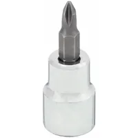 WESTWARD Socket Bit: 3/8 in Drive Size, Phillips Tip, #1 Tip Size, 1 13/16 in Overall Lg, Metric