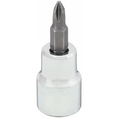 WESTWARD Socket Bit: 3/8 in Drive Size, Phillips Tip, #1 Tip Size, 1 13/16 in Overall Lg - Phillips Bit Sockets